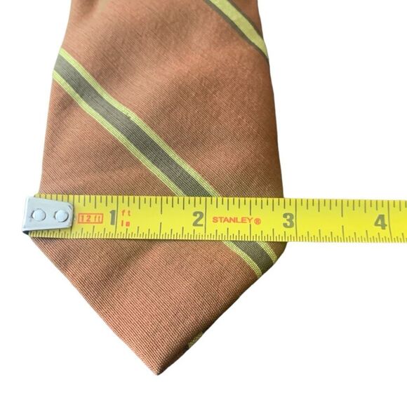 Pre Owned Vintage Men’s Beau Brummell Tie Neck Tie Necktie Classic Stripe Print - Picture 5 of 5